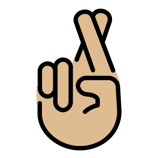 Crossed Fingers: Medium-Light Skin Tone