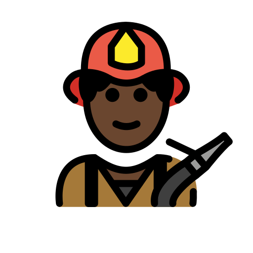 Firefighter: Dark Skin Tone