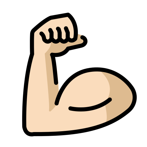 Flexed Biceps: Light Skin Tone