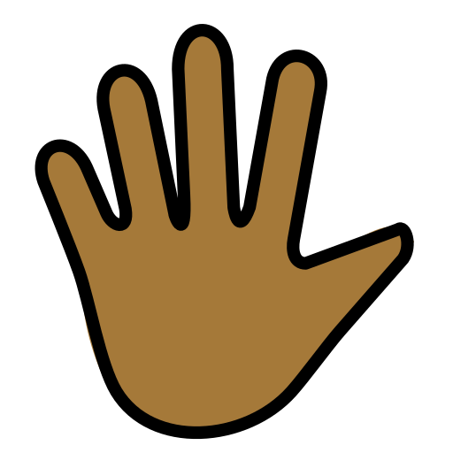 Hand with Fingers Splayed: Medium-Dark Skin Tone