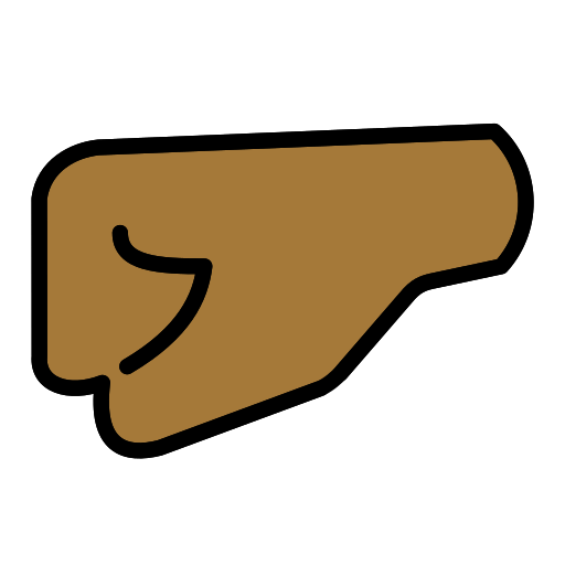 Left-Facing Fist: Medium-Dark Skin Tone