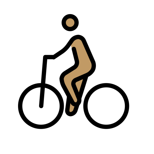 Man Biking: Medium Skin Tone