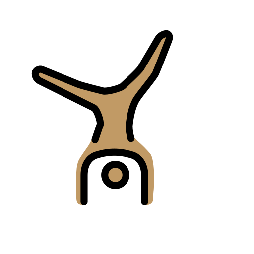 Man Cartwheeling: Medium Skin Tone