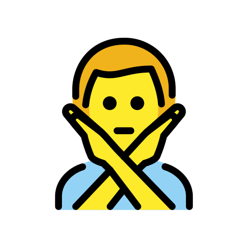 Man Gesturing No