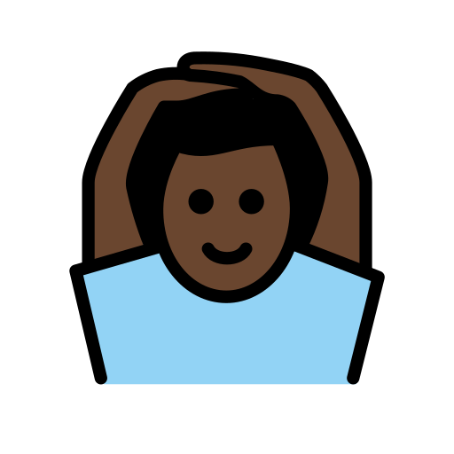 Man Gesturing OK: Dark Skin Tone