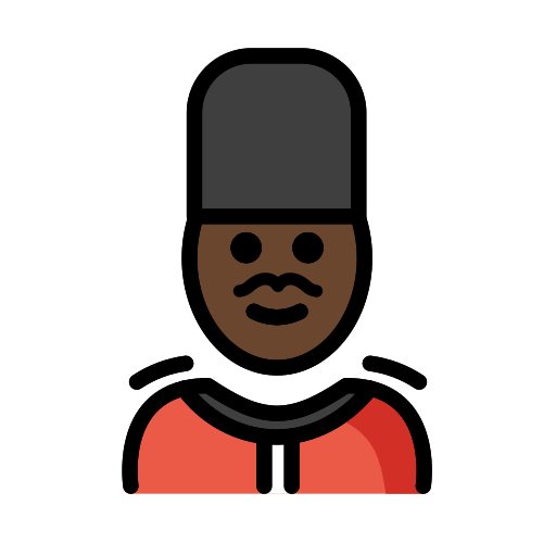 Man Guard: Dark Skin Tone