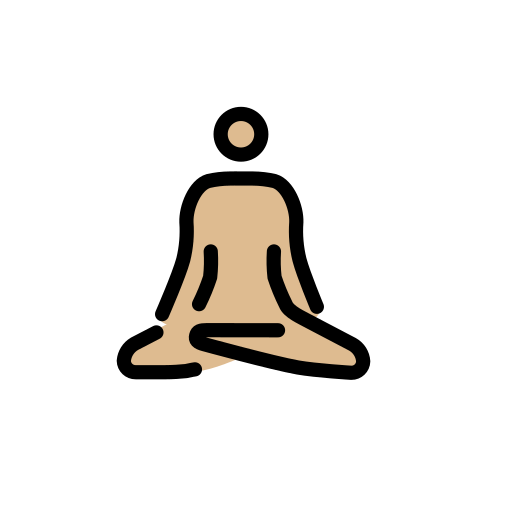 Man in Lotus Position: Medium-Light Skin Tone
