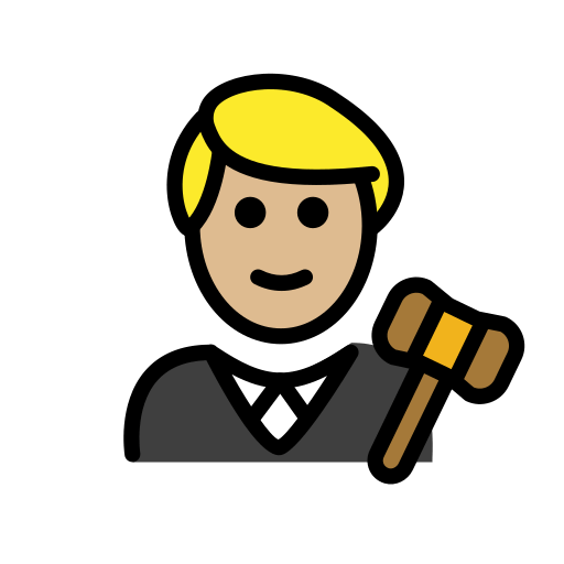Man Judge: Medium-Light Skin Tone