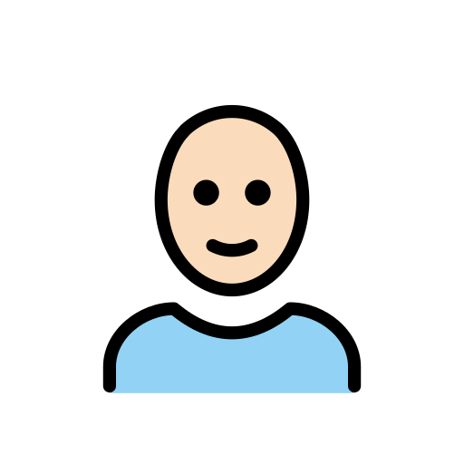 Man: Light Skin Tone, Bald