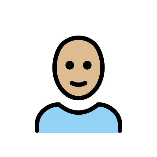 Man: Medium-Light Skin Tone, Bald