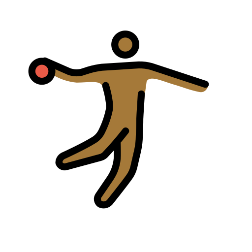 Man Playing Handball: Medium-Dark Skin Tone