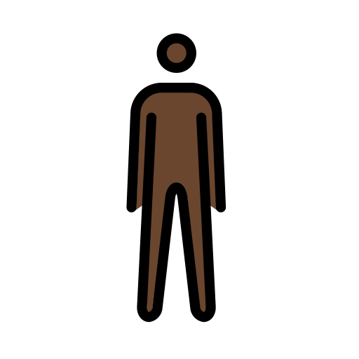 Man Standing: Dark Skin Tone