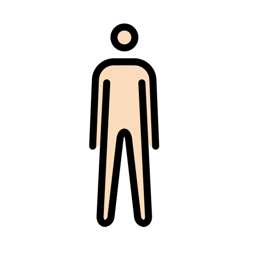 Man Standing: Light Skin Tone