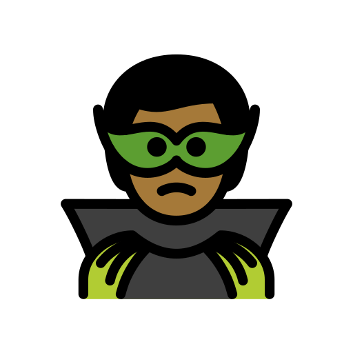 Man Supervillain: Medium-Dark Skin Tone