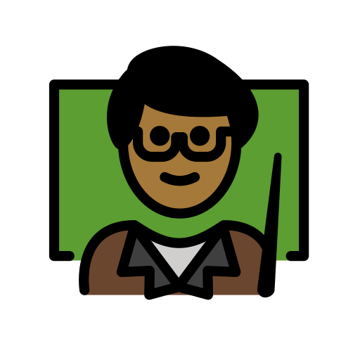 Man Teacher: Medium-Dark Skin Tone