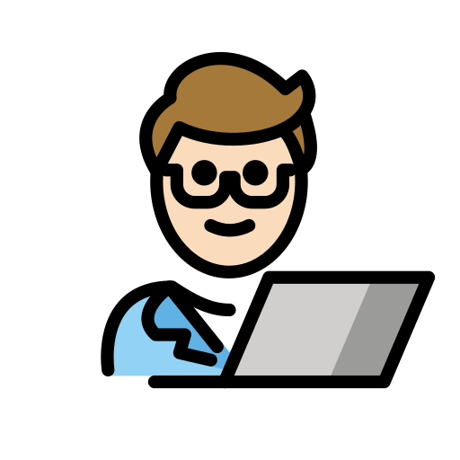 Man Technologist: Light Skin Tone