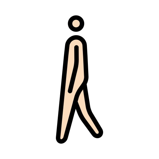 Man Walking: Light Skin Tone