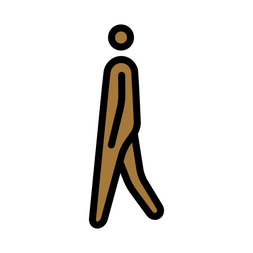 Man Walking: Medium-Dark Skin Tone