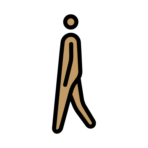 Man Walking: Medium Skin Tone