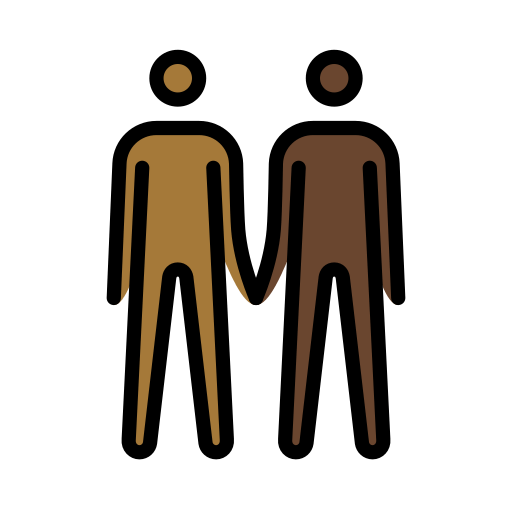 Men Holding Hands: Medium-Dark Skin Tone, Dark Skin Tone