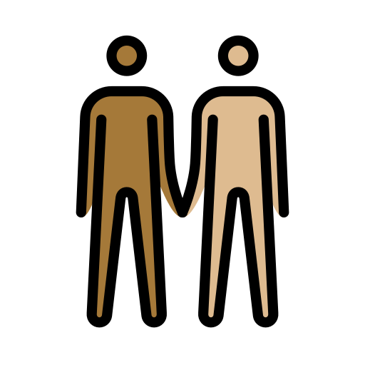 Men Holding Hands: Medium-Dark Skin Tone, Medium-Light Skin Tone