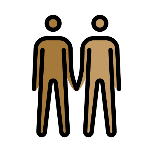 Men Holding Hands: Medium-Dark Skin Tone, Medium Skin Tone