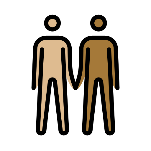 Men Holding Hands: Medium-Light Skin Tone, Medium-Dark Skin Tone