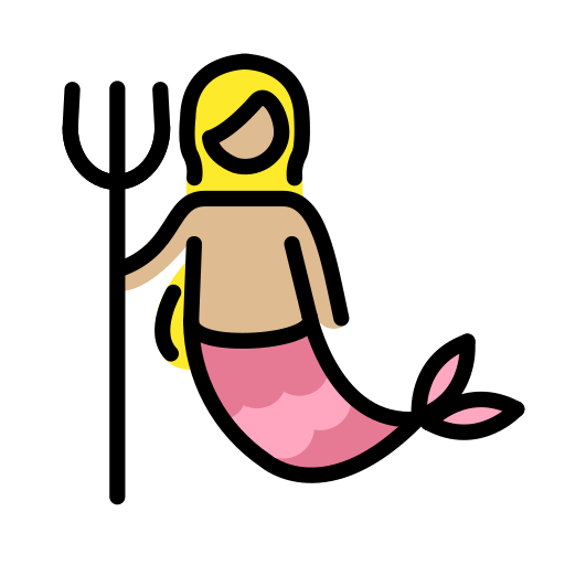 Mermaid: Medium-Light Skin Tone