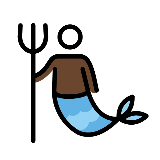 Merman: Dark Skin Tone