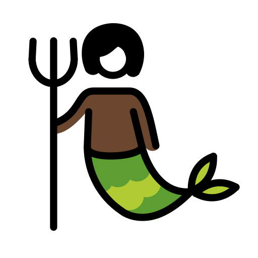Merperson: Dark Skin Tone