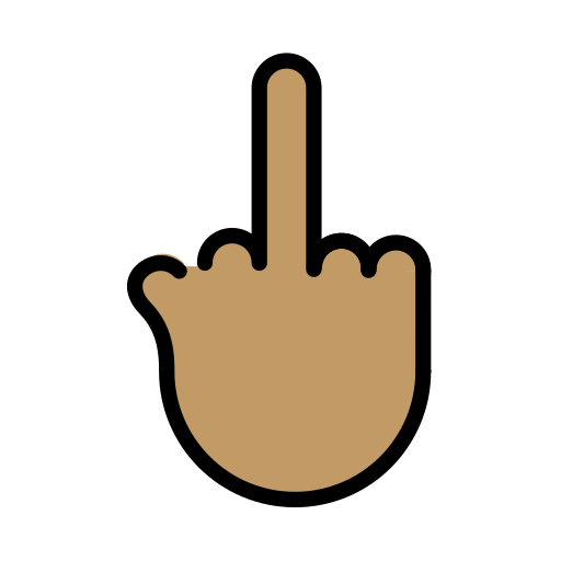 Middle Finger: Medium Skin Tone