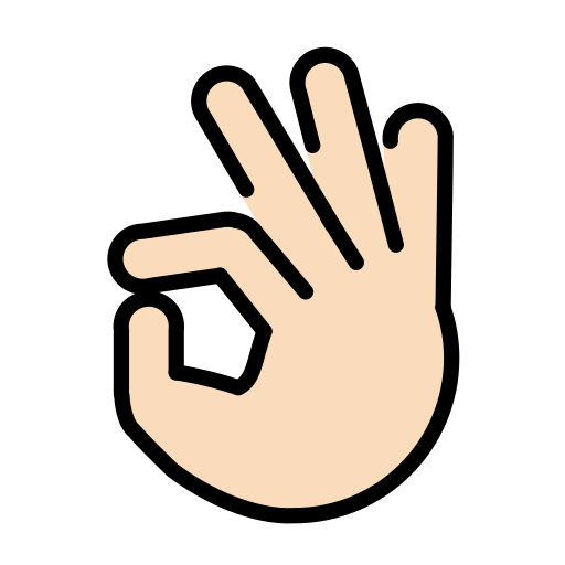 OK Hand: Light Skin Tone