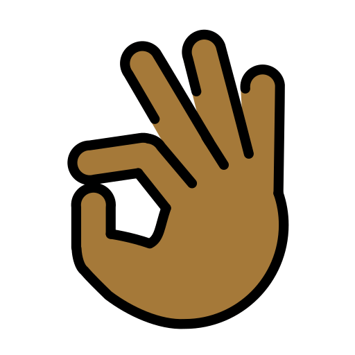 OK Hand: Medium-Dark Skin Tone