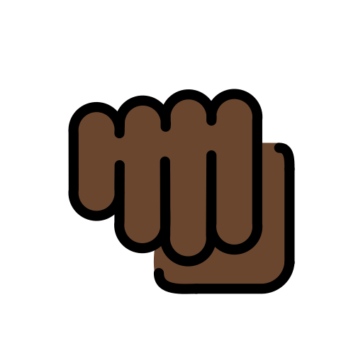 Oncoming Fist: Dark Skin Tone