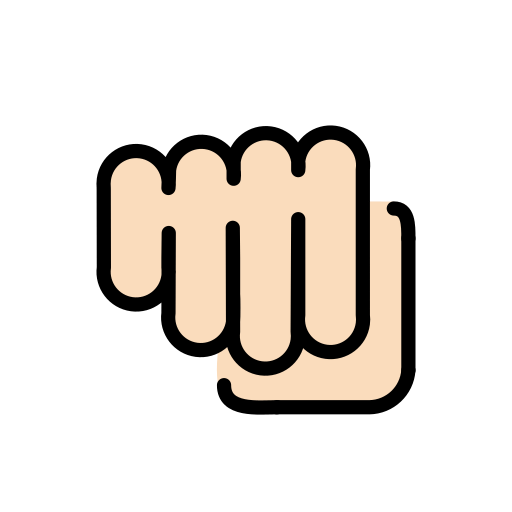 Oncoming Fist: Light Skin Tone