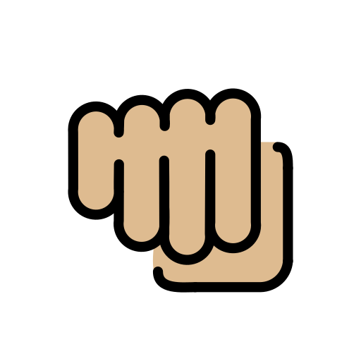 Oncoming Fist: Medium-Light Skin Tone
