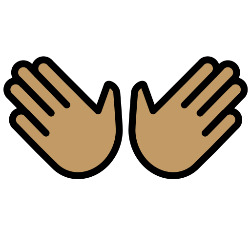 Open Hands: Medium Skin Tone