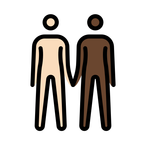 People Holding Hands: Light Skin Tone, Dark Skin Tone