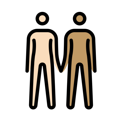 People Holding Hands: Light Skin Tone, Medium Skin Tone