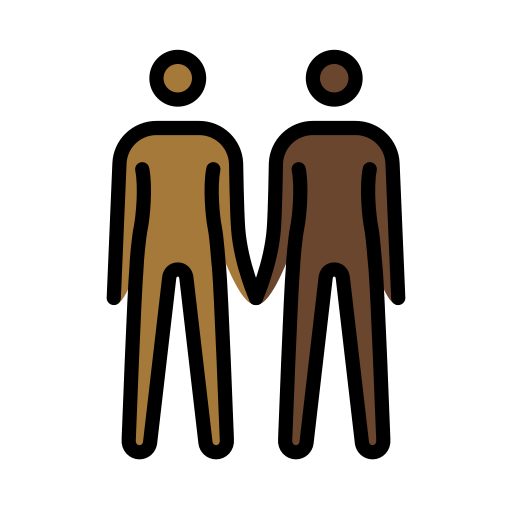 People Holding Hands: Medium-Dark Skin Tone, Dark Skin Tone