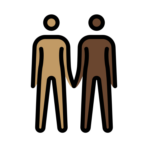 People Holding Hands: Medium Skin Tone, Dark Skin Tone