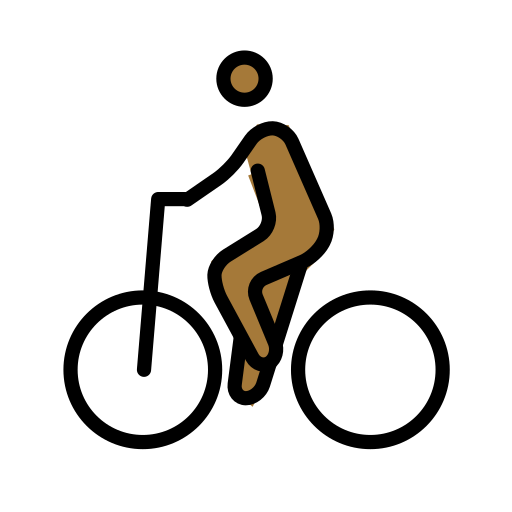 Person Biking: Medium-Dark Skin Tone