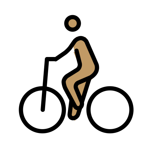 Person Biking: Medium Skin Tone
