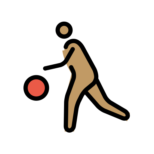Person Bouncing Ball: Medium Skin Tone