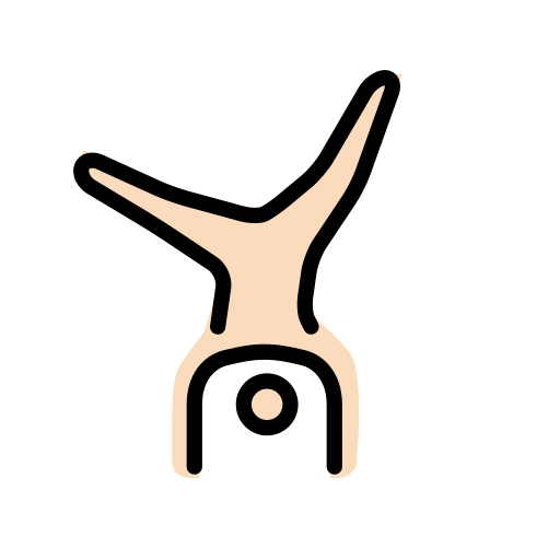 Person Cartwheeling: Light Skin Tone
