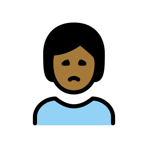Person Frowning: Medium-Dark Skin Tone