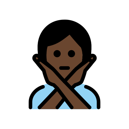 Person Gesturing No: Dark Skin Tone