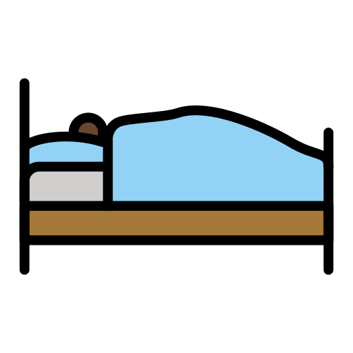 Person in Bed: Dark Skin Tone