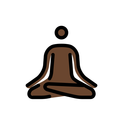 Person in Lotus Position: Dark Skin Tone