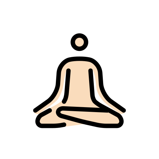 Person in Lotus Position: Light Skin Tone
